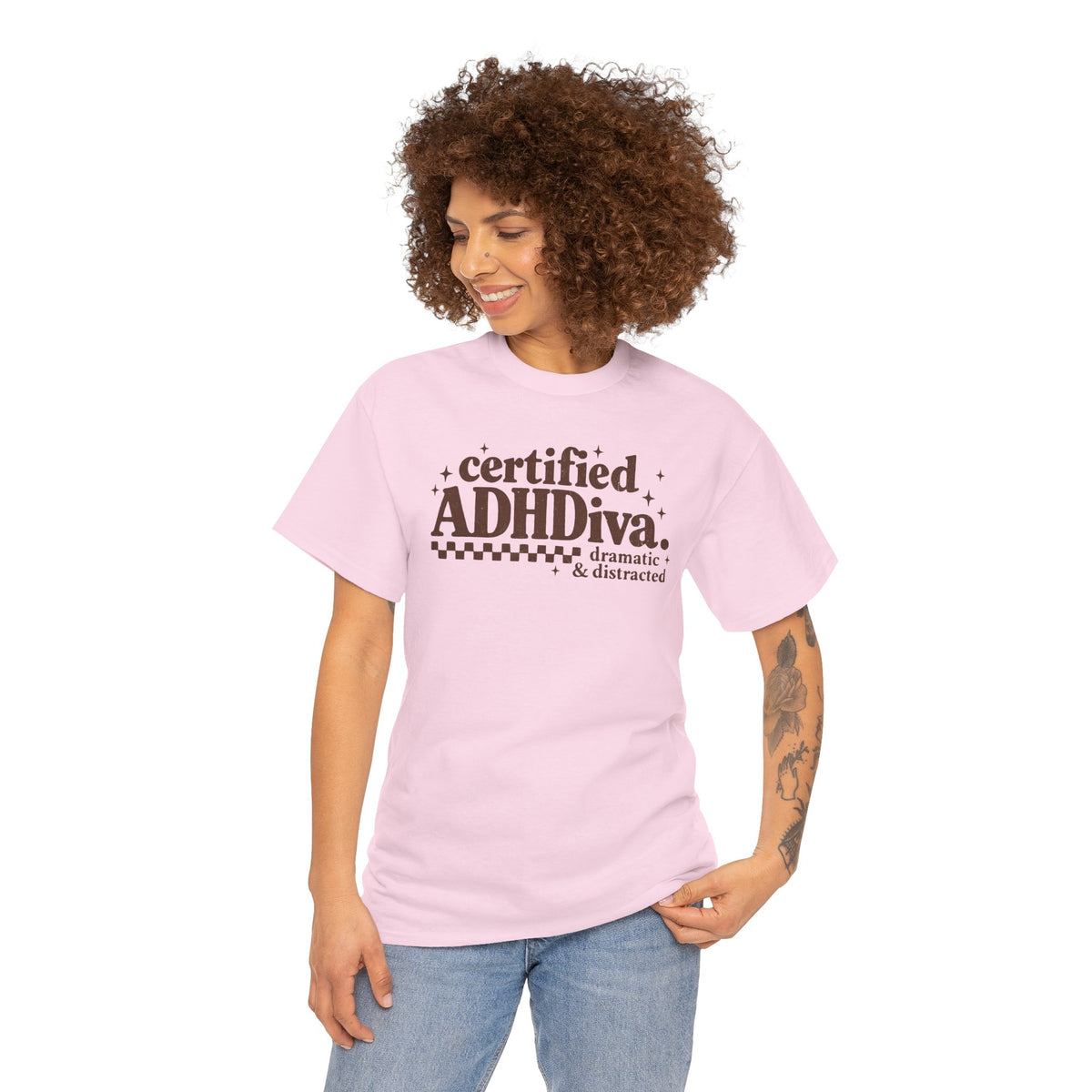Certified ADHD Diva Graphic T-Shirt – Funny Women’s Statement Tee