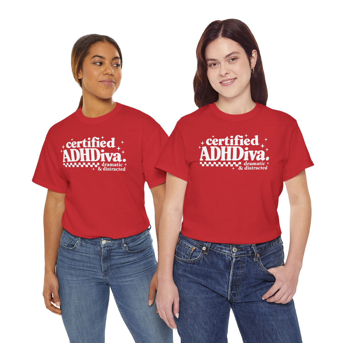 Certified ADHD Diva Graphic T-Shirt – Funny Women’s Statement Tee