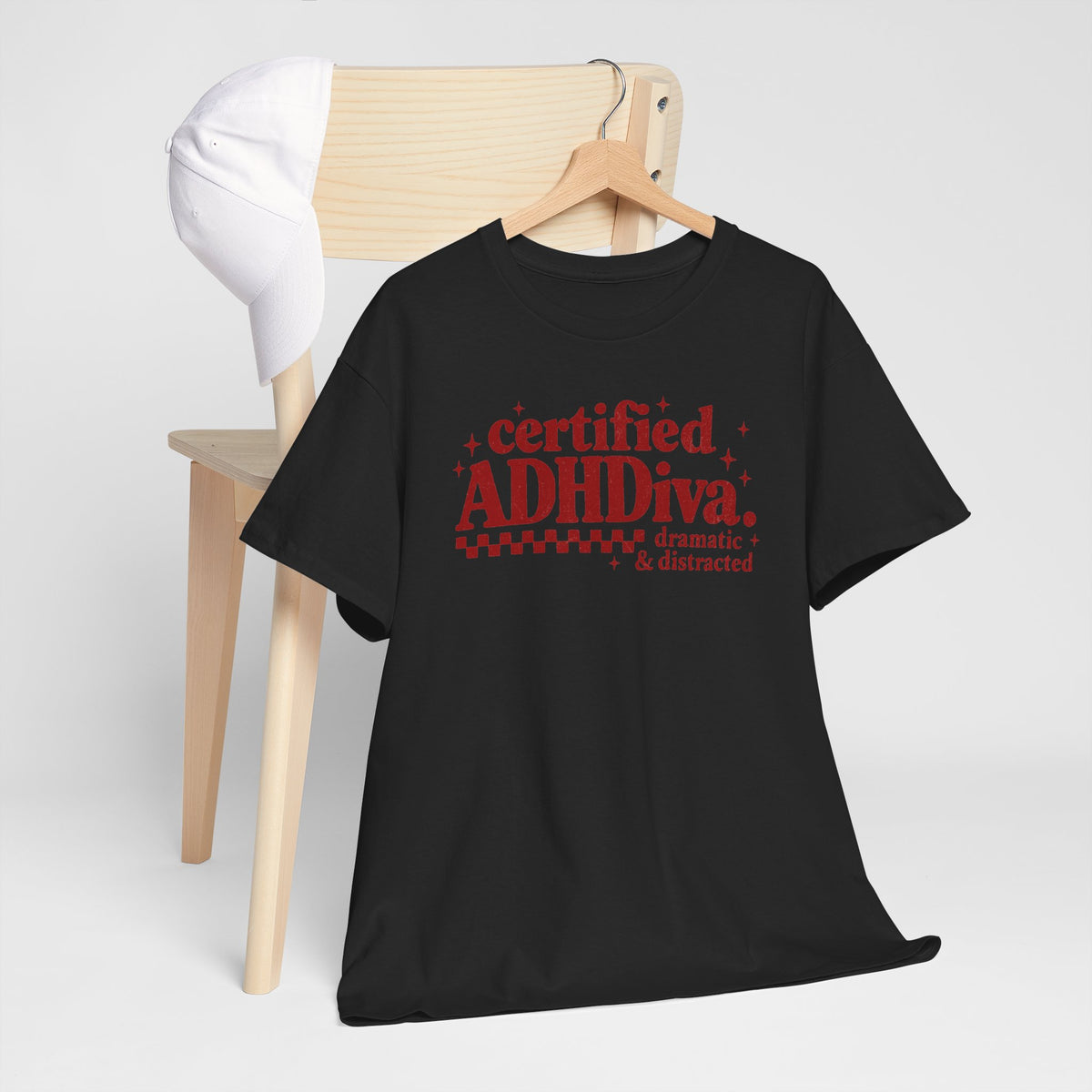 Certified ADHD Diva Graphic T-Shirt – Funny Women’s Statement Tee