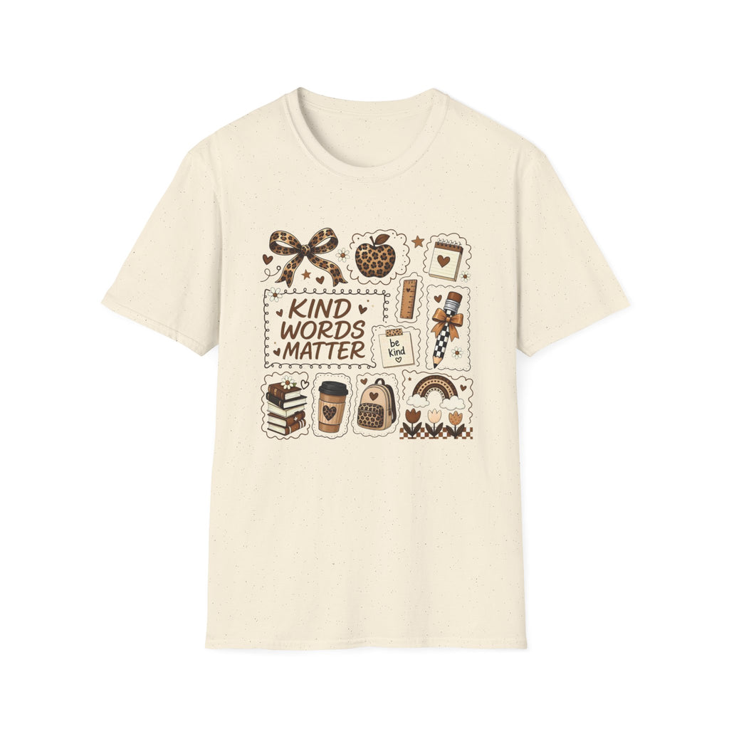 Kind Words Matter Leopard Graphic Tee