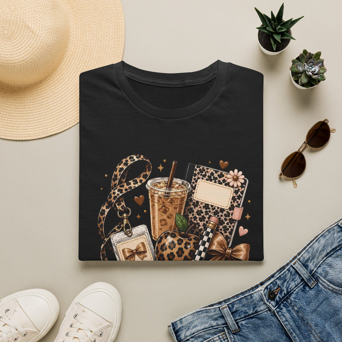 Leopard Coffee & Accessories Tee