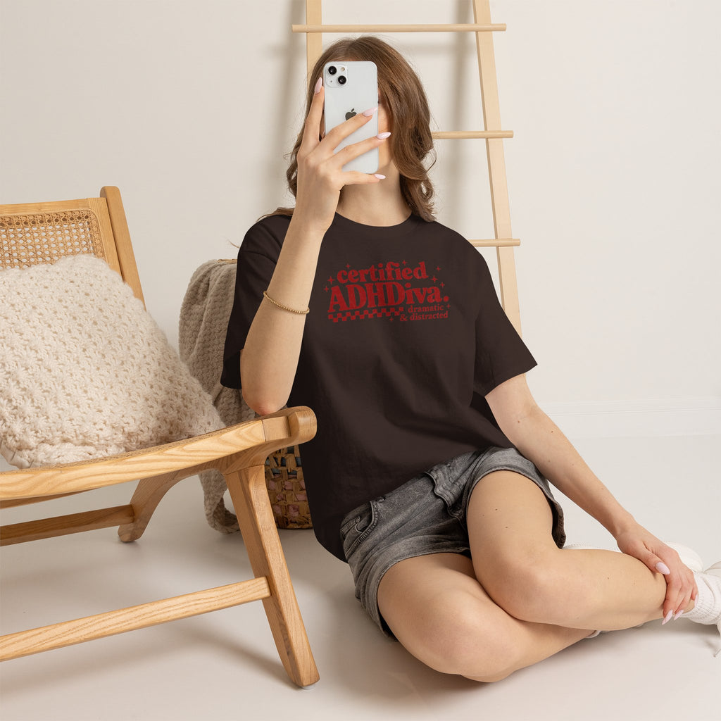 Certified ADHD Diva Graphic T-Shirt – Funny Women’s Statement Tee