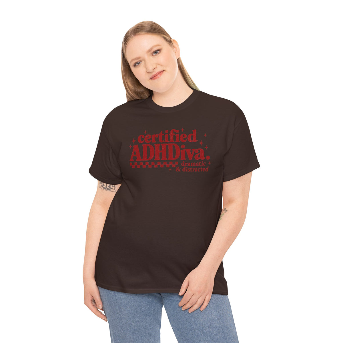 Certified ADHD Diva Graphic T-Shirt – Funny Women’s Statement Tee