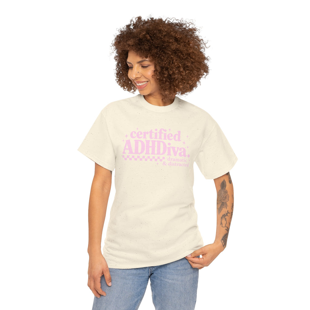 Certified ADHD Diva Graphic T-Shirt – Funny Women’s Statement Tee