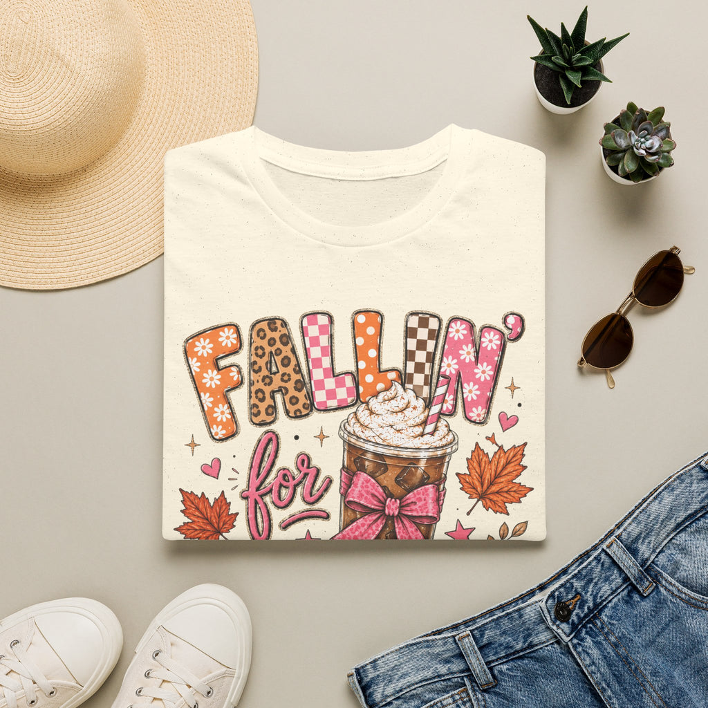 Fallin' for Coffee T-Shirt — Autumn Coffee Lover Tee
