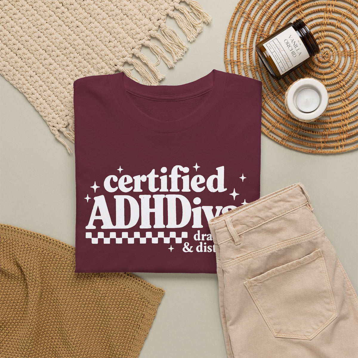 Certified ADHD Diva Graphic T-Shirt – Funny Women’s Statement Tee