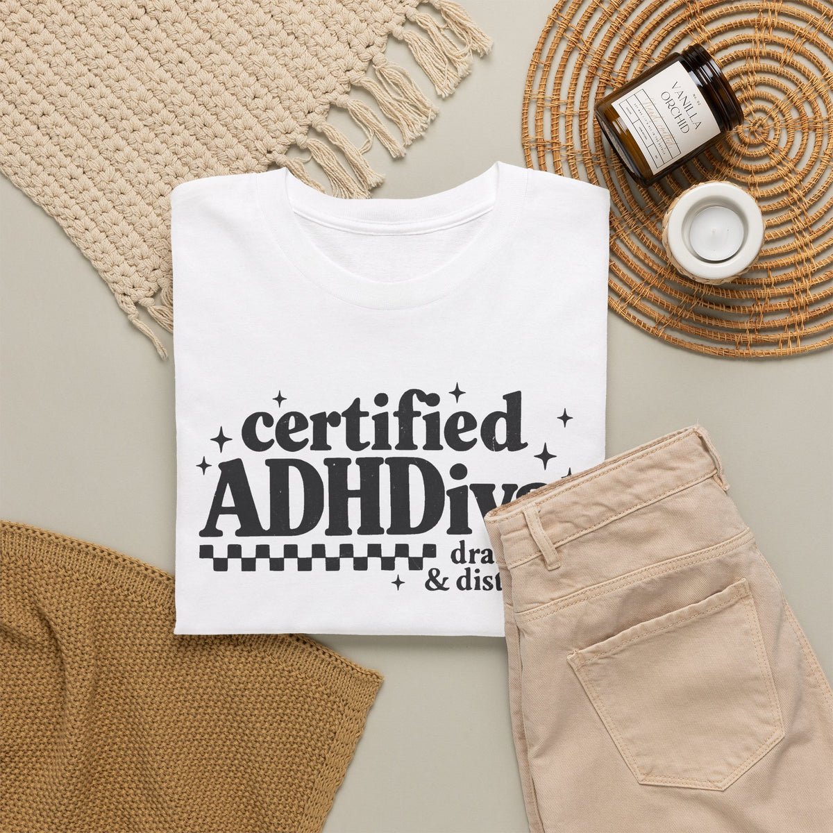 Certified ADHD Diva Graphic T-Shirt – Funny Women’s Statement Tee