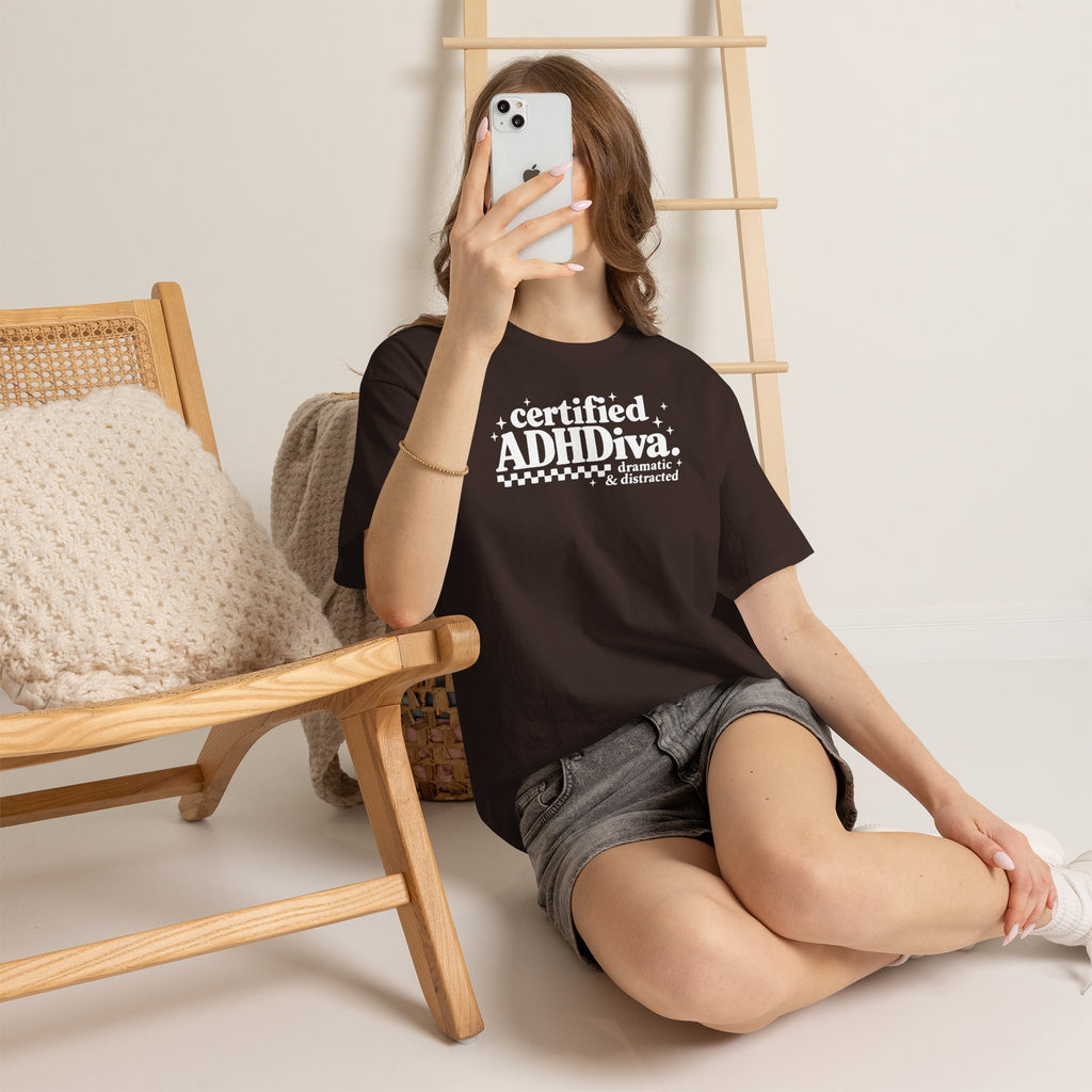 Certified ADHD Diva Graphic T-Shirt – Funny Women’s Statement Tee