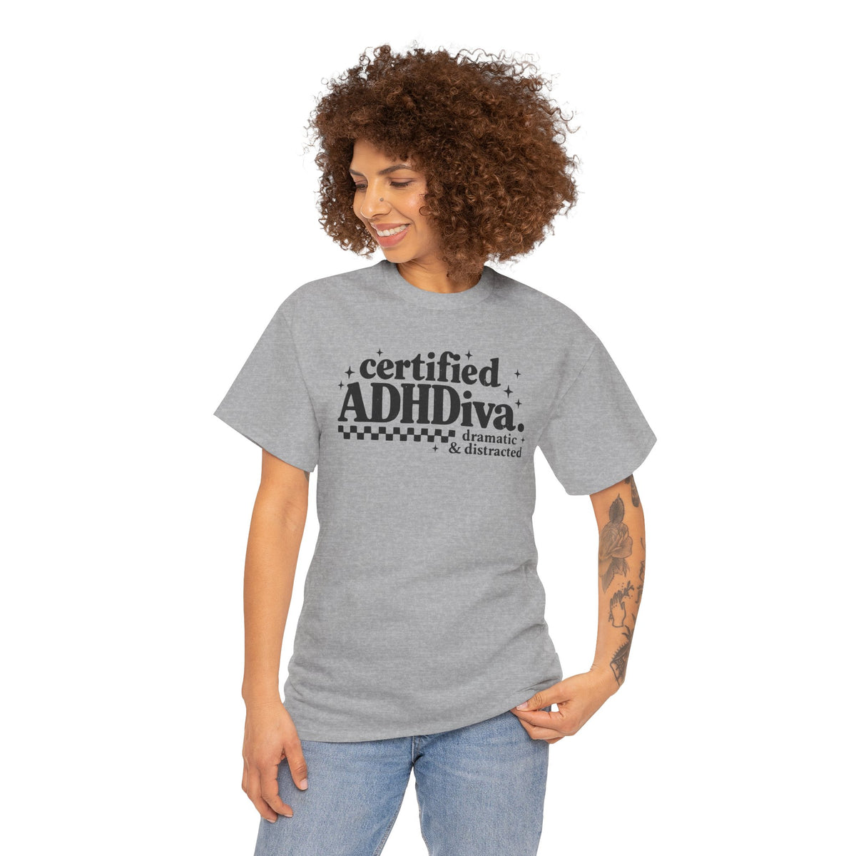 Certified ADHD Diva Graphic T-Shirt – Funny Women’s Statement Tee