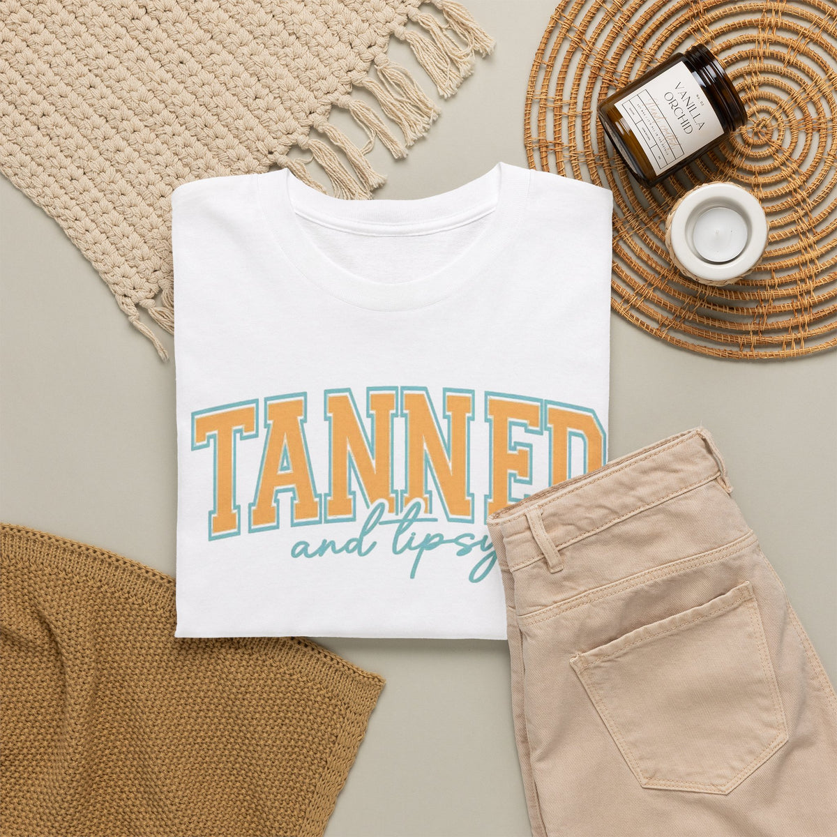 Tanned and Tipsy Retro Beach Tee