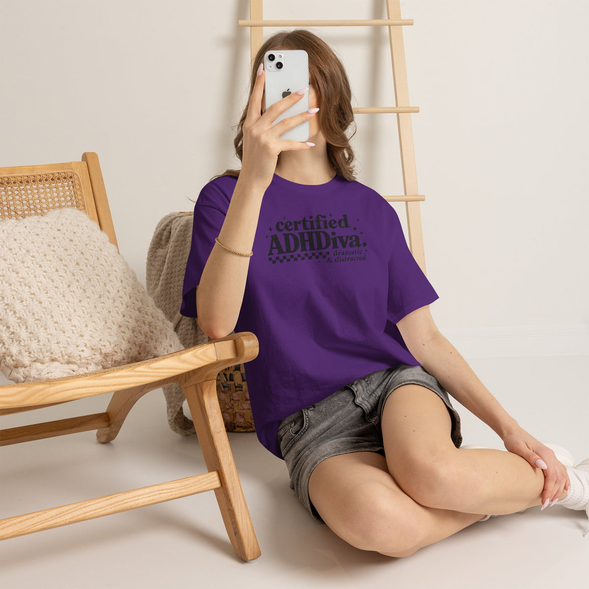 Certified ADHD Diva Graphic T-Shirt – Funny Women’s Statement Tee