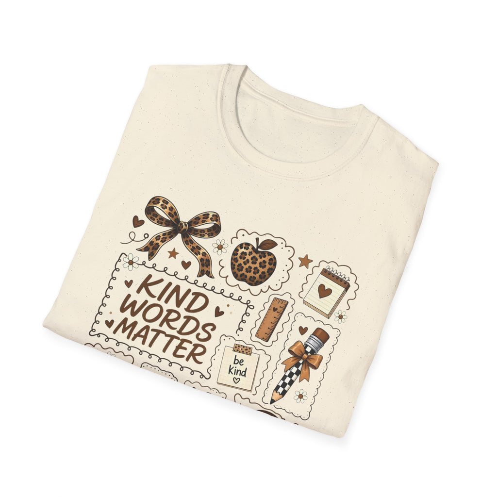 Kind Words Matter Leopard Graphic Tee