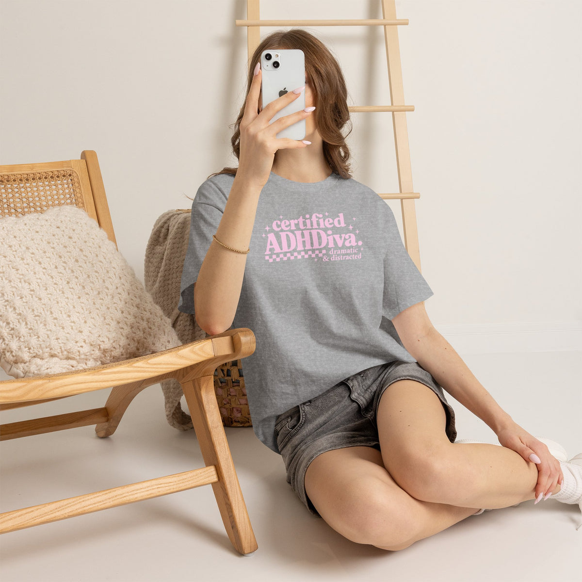 Certified ADHD Diva Graphic T-Shirt – Funny Women’s Statement Tee