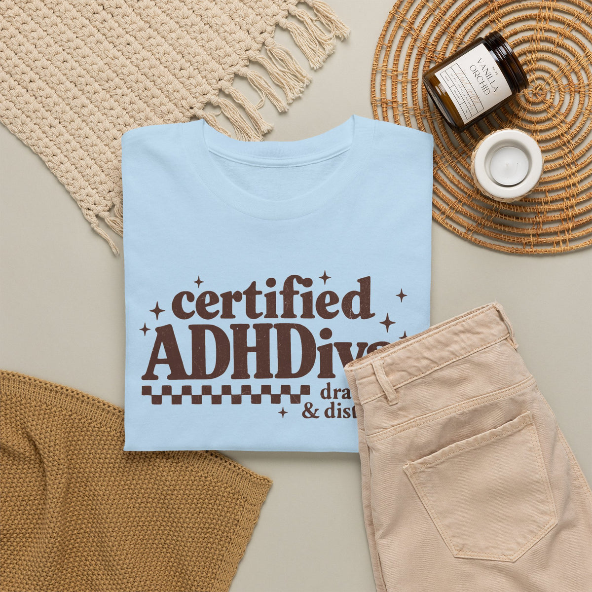 Certified ADHD Diva Graphic T-Shirt – Funny Women’s Statement Tee
