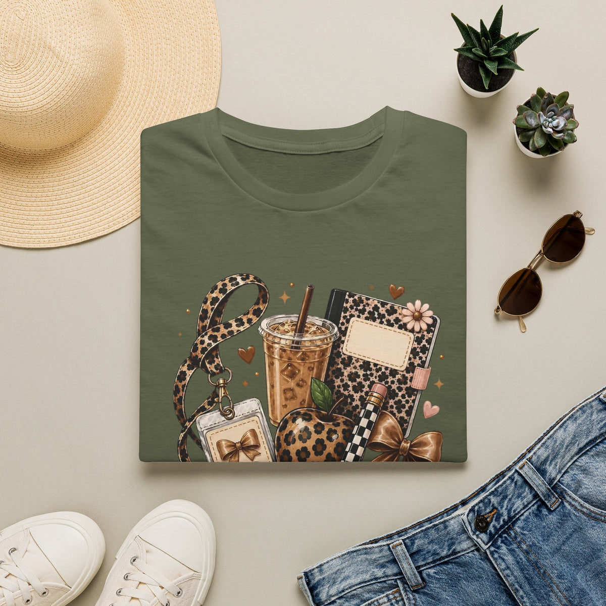 Leopard Coffee & Accessories Tee