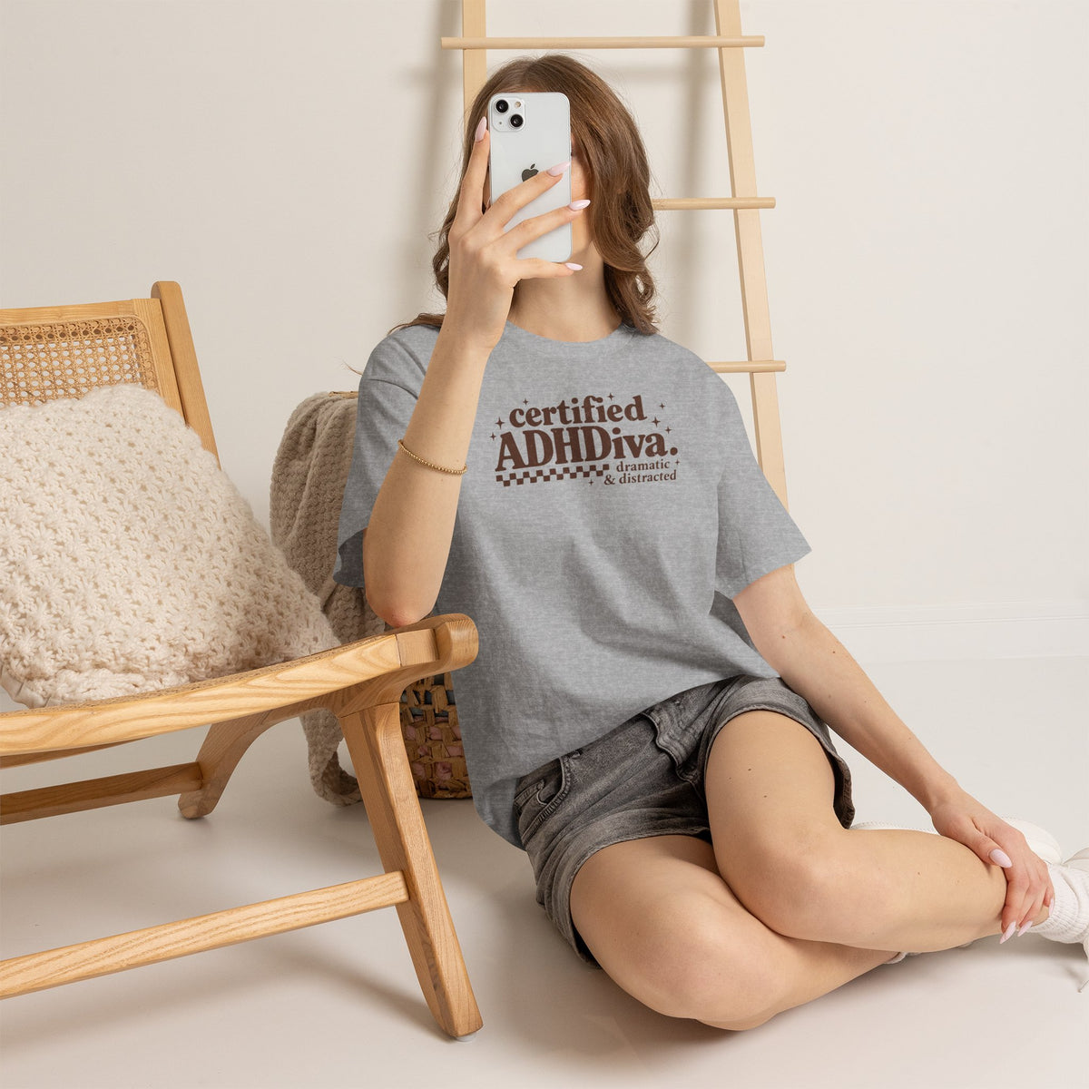 Certified ADHD Diva Graphic T-Shirt – Funny Women’s Statement Tee