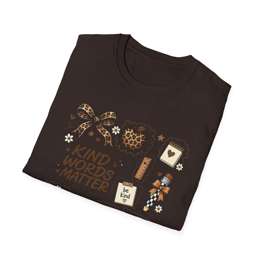 Kind Words Matter Leopard Graphic Tee