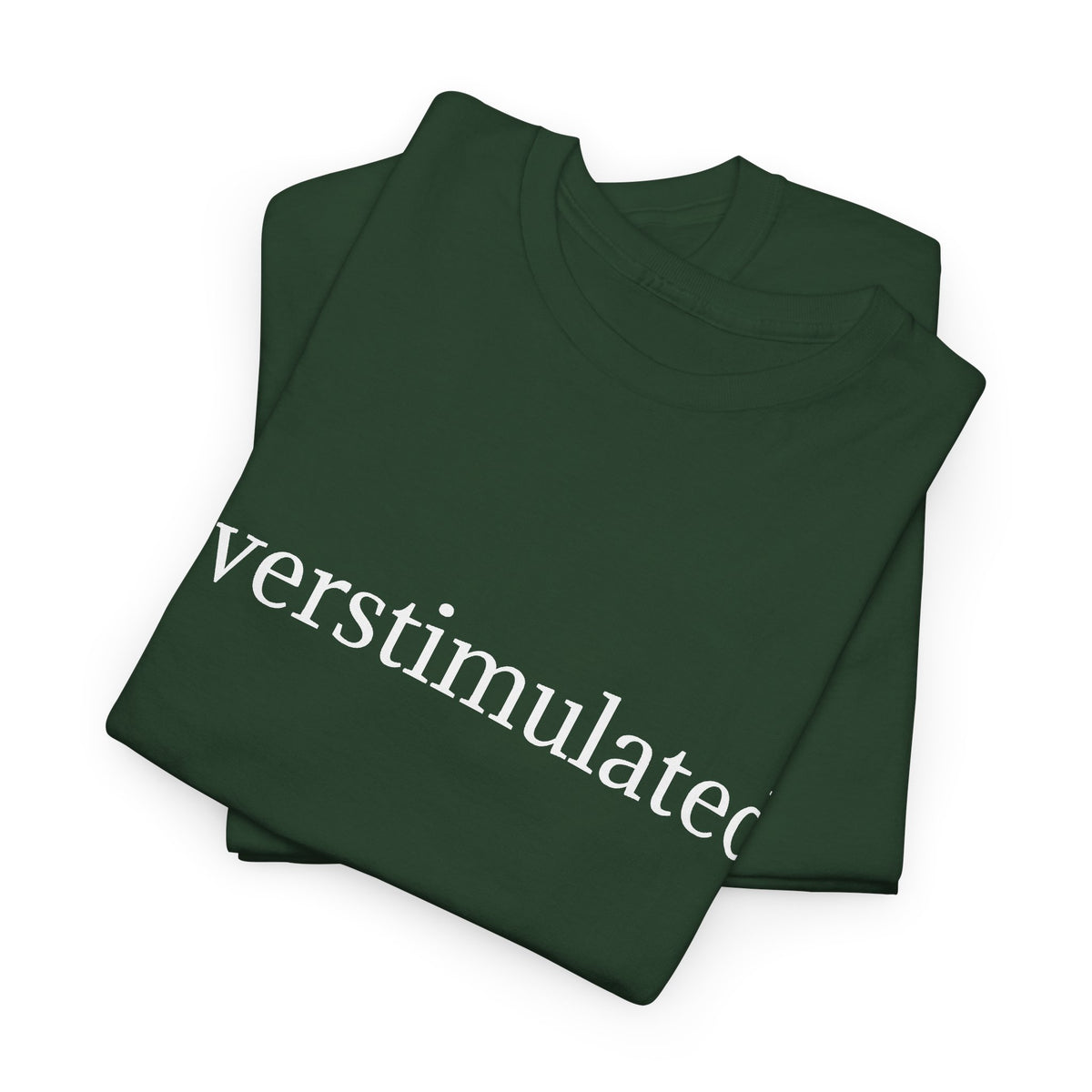Overstimulated Tee — Minimalist Black Graphic T-Shirt
