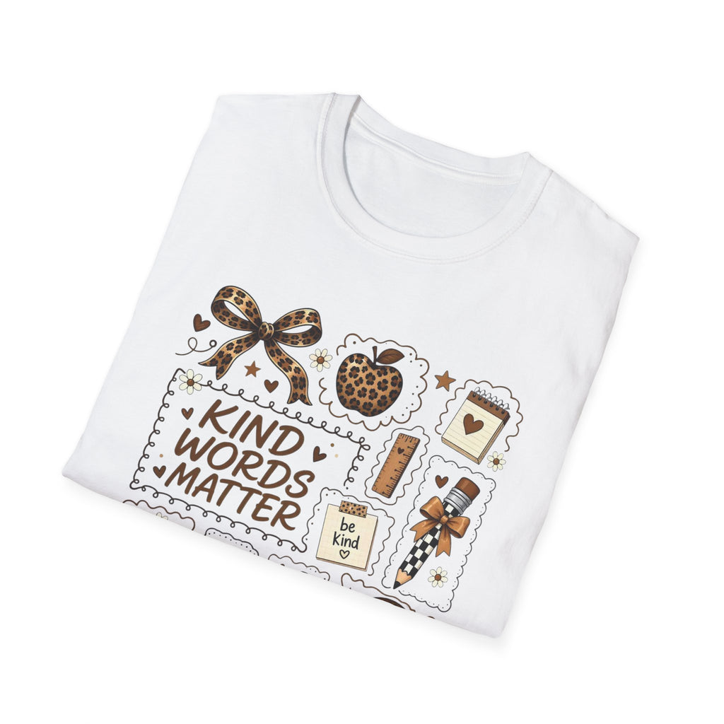 Kind Words Matter Leopard Graphic Tee
