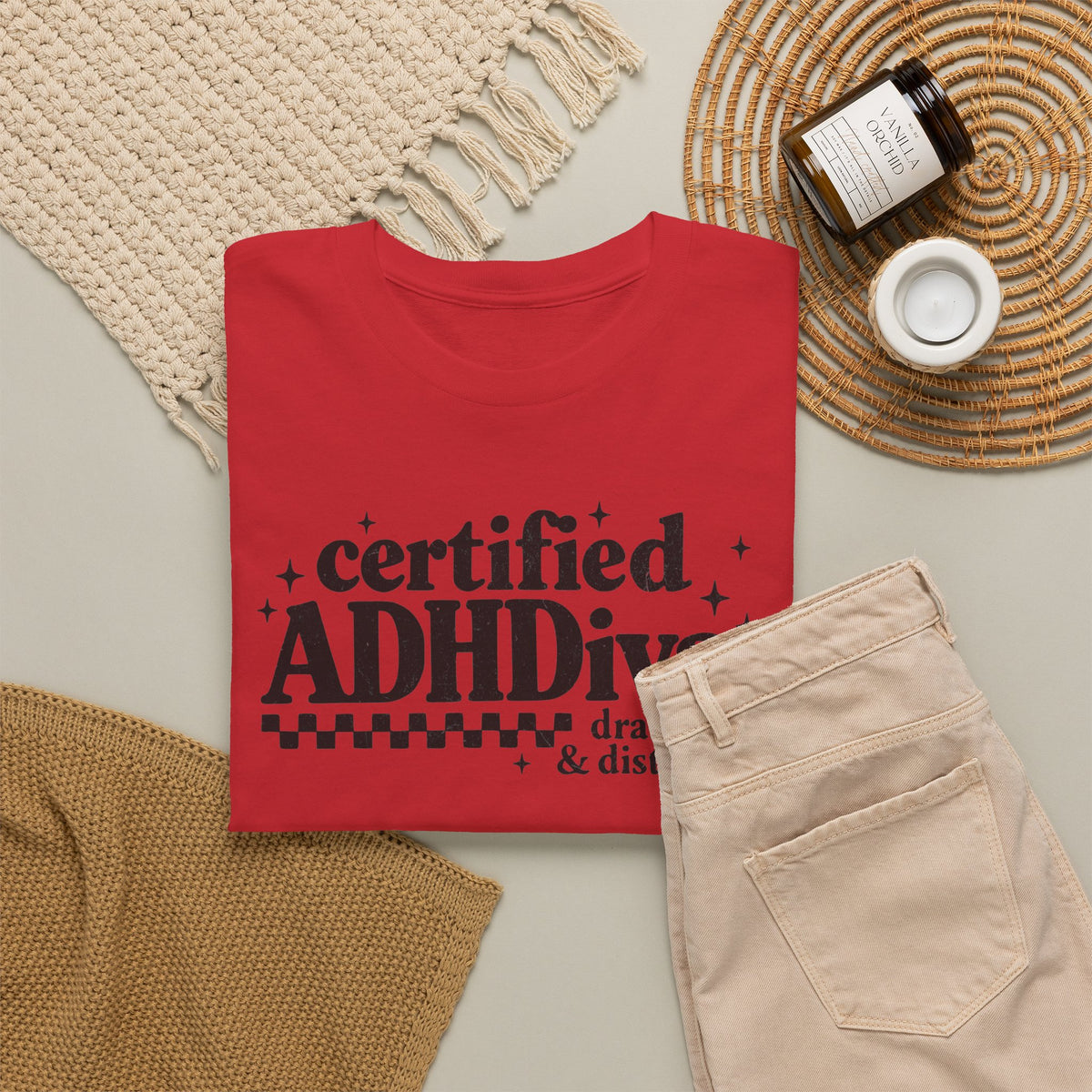 Certified ADHD Diva Graphic T-Shirt – Funny Women’s Statement Tee