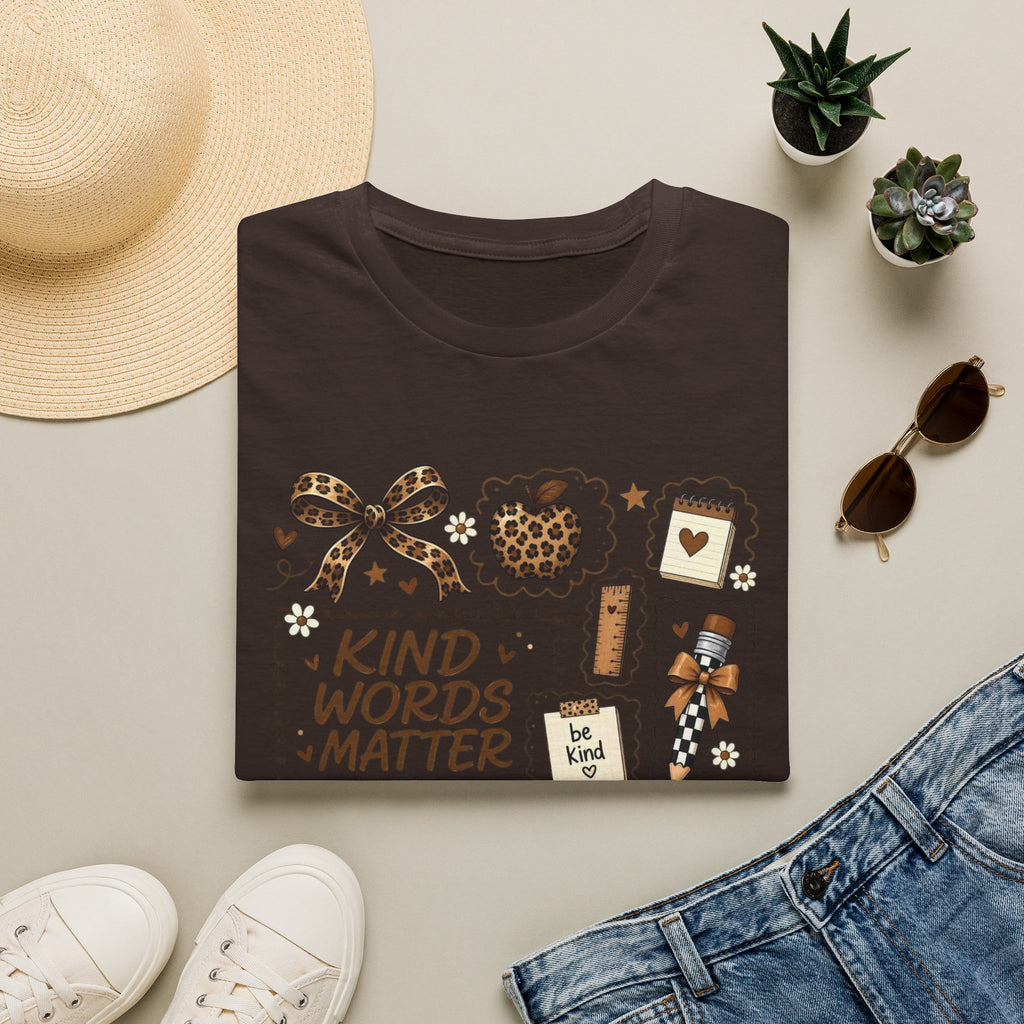 Kind Words Matter Leopard Graphic Tee