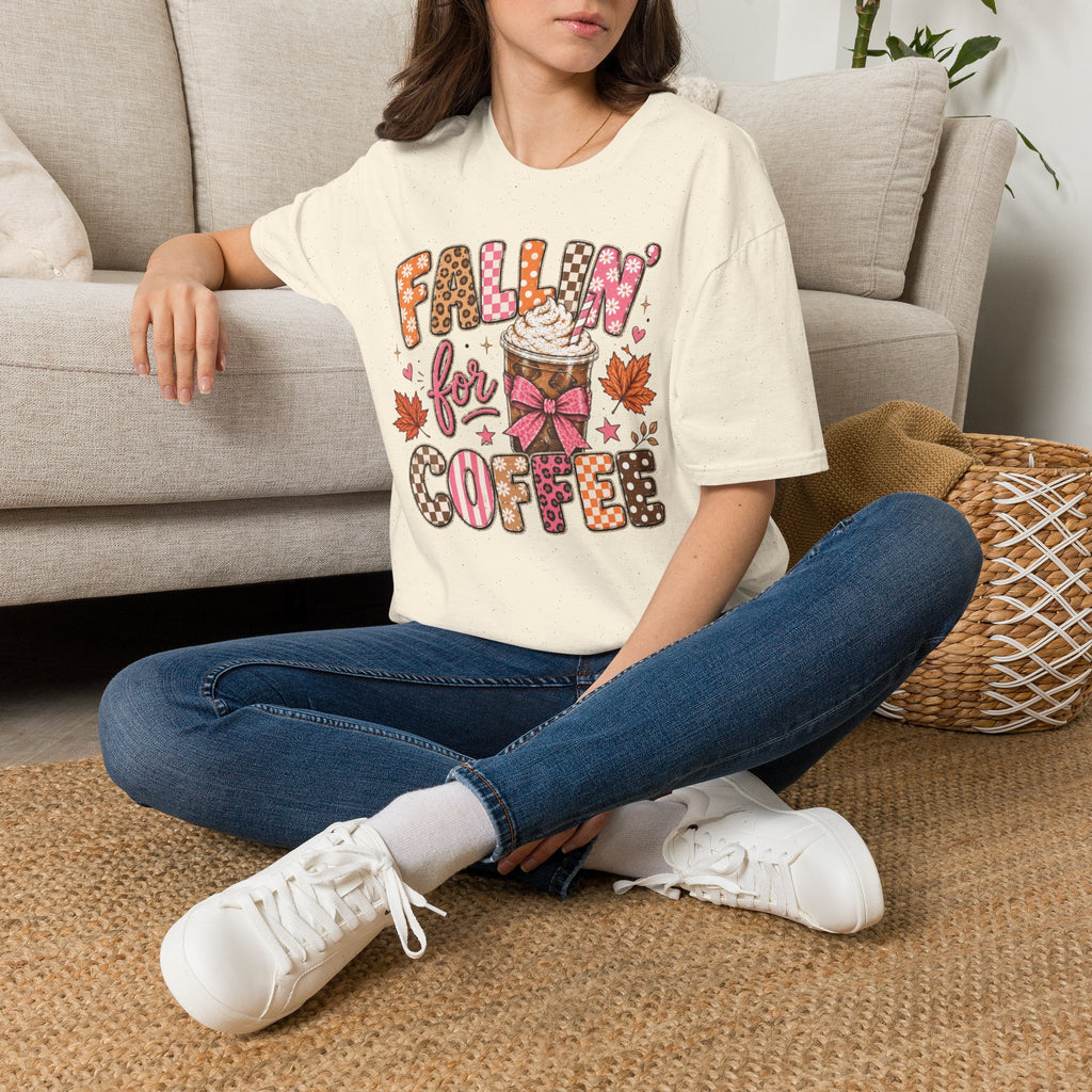 Fallin' for Coffee T-Shirt — Autumn Coffee Lover Tee