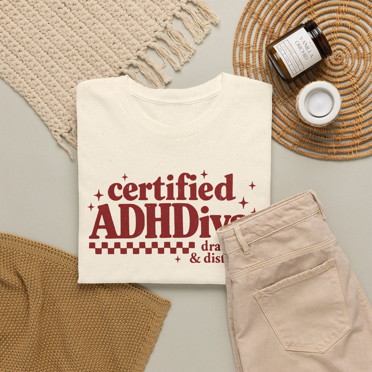 Certified ADHD Diva Graphic T-Shirt – Funny Women’s Statement Tee