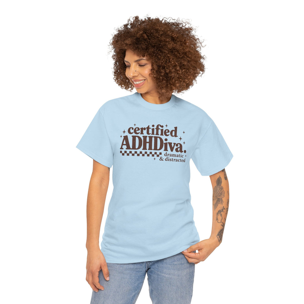 Certified ADHD Diva Graphic T-Shirt – Funny Women’s Statement Tee