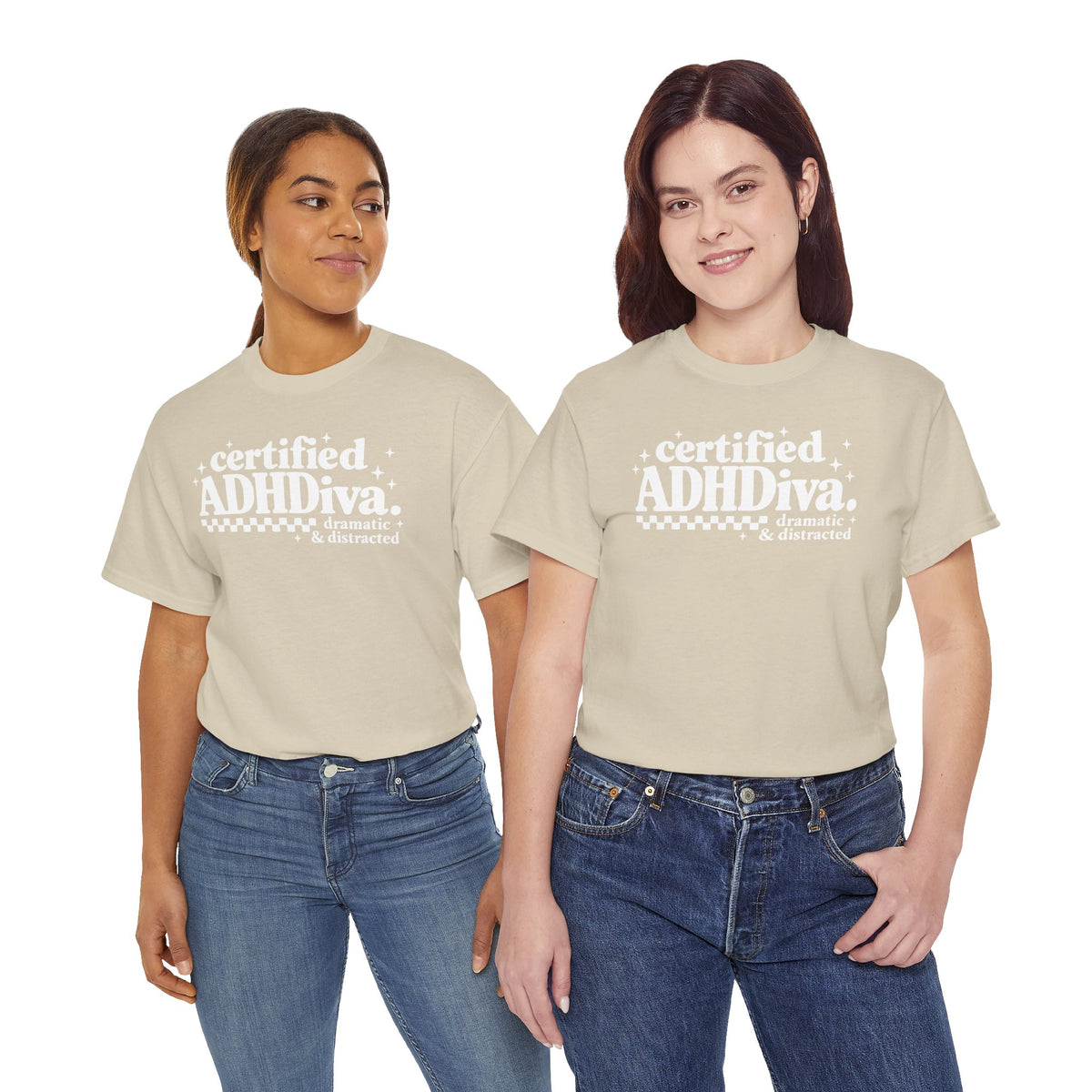 Certified ADHD Diva Graphic T-Shirt – Funny Women’s Statement Tee