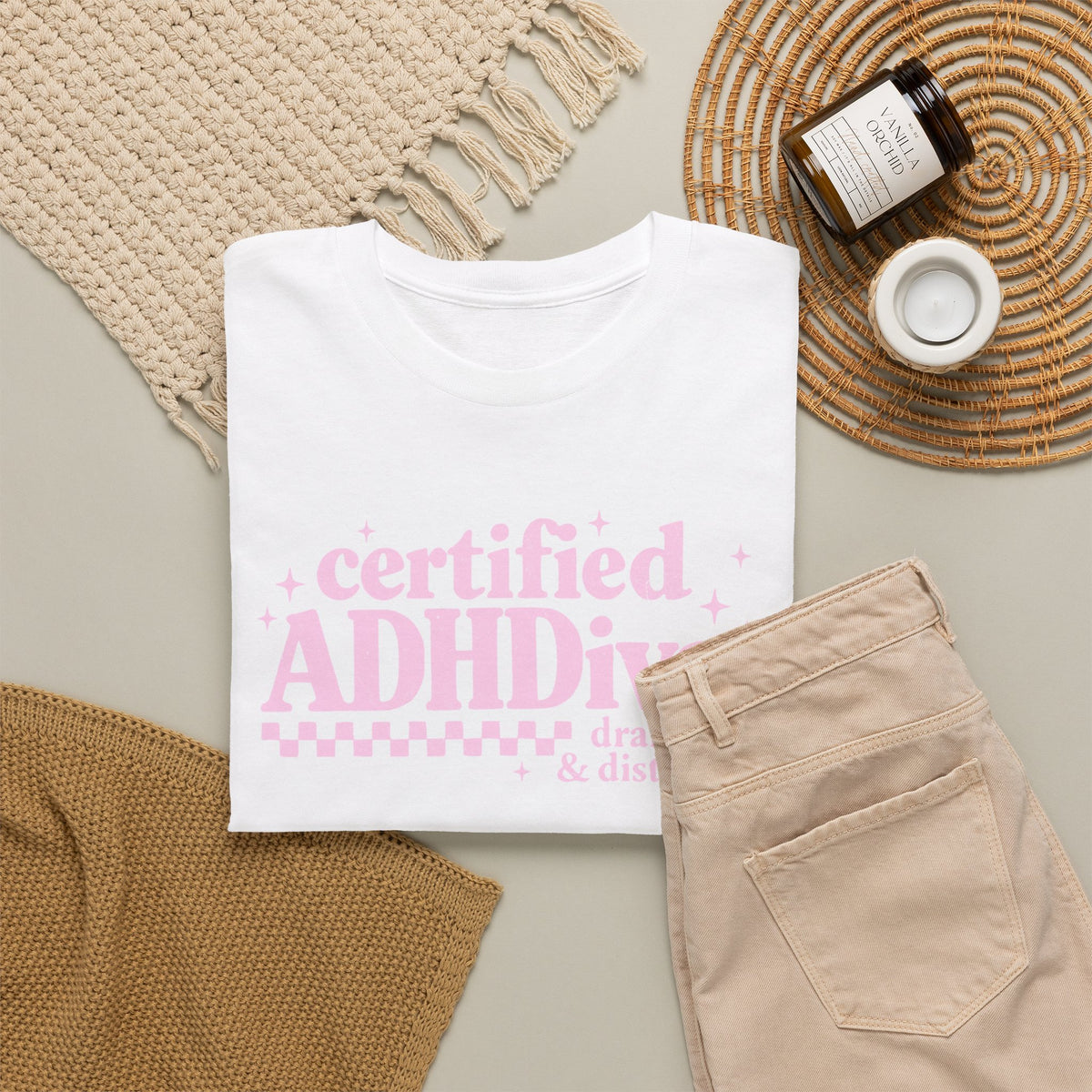Certified ADHD Diva Graphic T-Shirt – Funny Women’s Statement Tee
