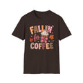 Fallin' for Coffee T-Shirt — Autumn Coffee Lover Tee