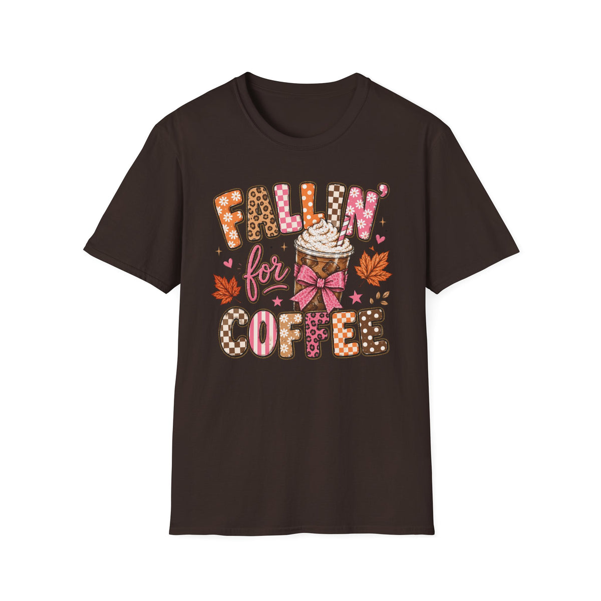 Fallin' for Coffee T-Shirt — Autumn Coffee Lover Tee