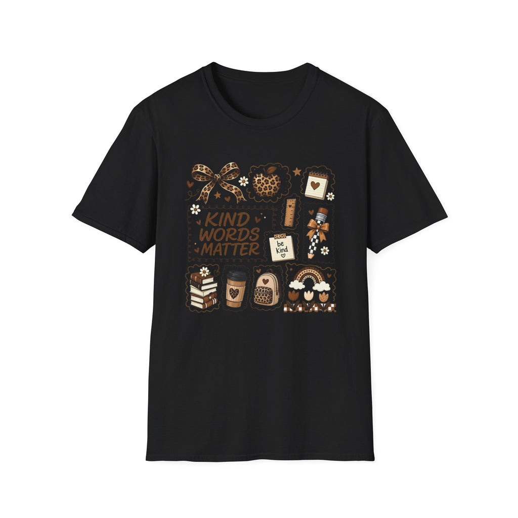 Kind Words Matter Leopard Graphic Tee