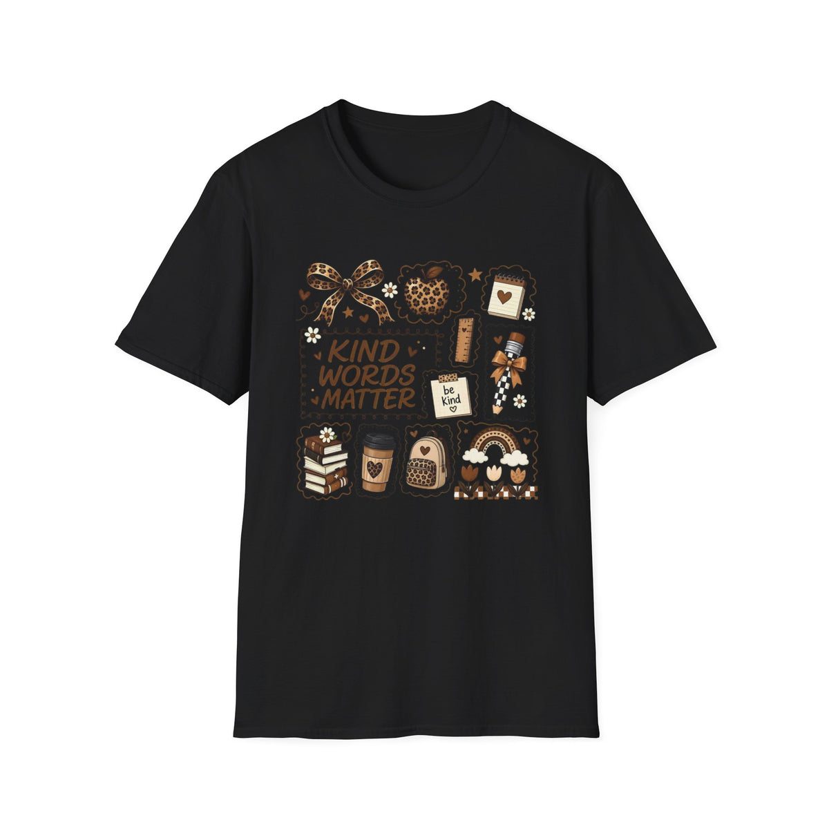 Kind Words Matter Leopard Graphic Tee