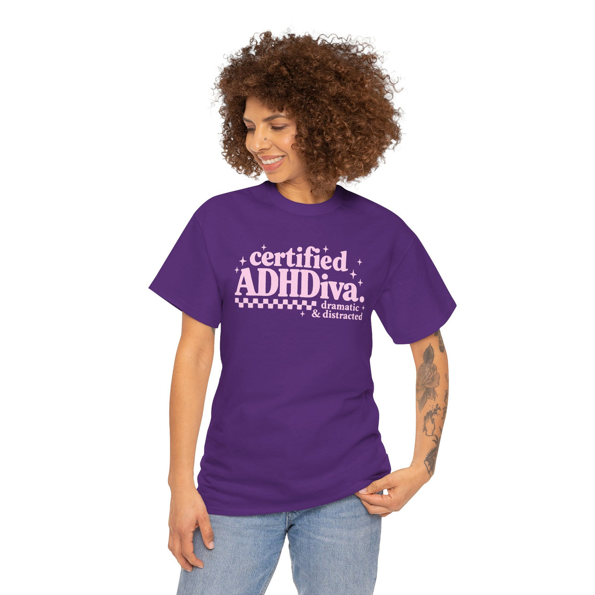 Certified ADHD Diva Graphic T-Shirt – Funny Women’s Statement Tee