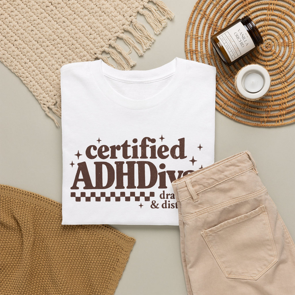 Certified ADHD Diva Graphic T-Shirt – Funny Women’s Statement Tee
