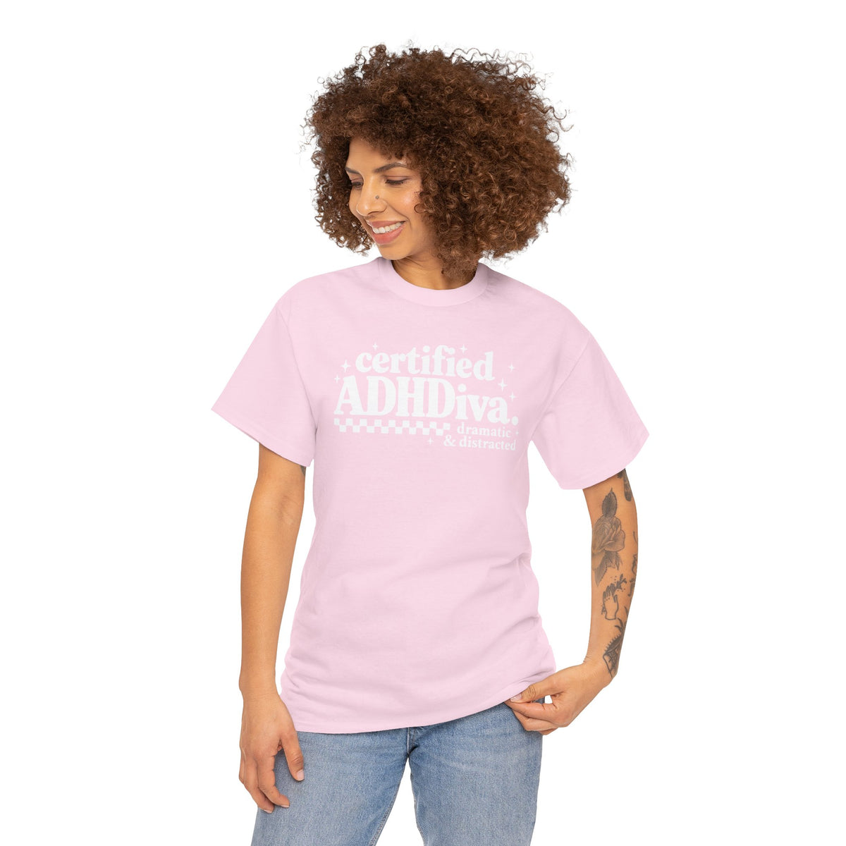 Certified ADHD Diva Graphic T-Shirt – Funny Women’s Statement Tee