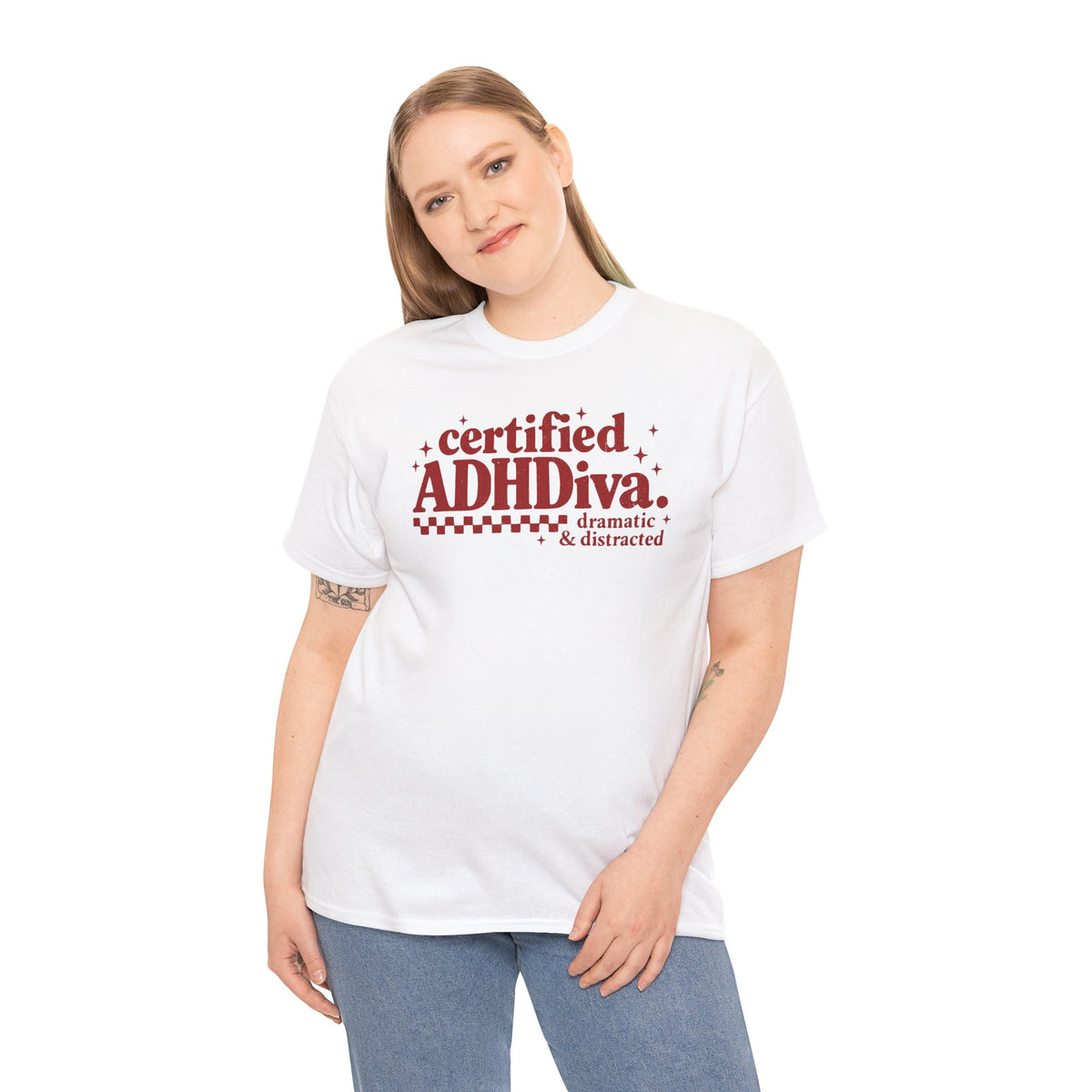 Certified ADHD Diva Graphic T-Shirt – Funny Women’s Statement Tee