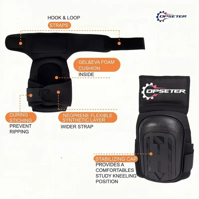 OPSETER Heavy Duty Gel Kneepads
