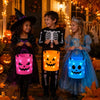 Spooky LED Pumpkin Candy Bucket Set