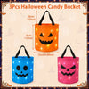 Spooky LED Pumpkin Candy Bucket Set