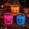 Spooky LED Pumpkin Candy Bucket Set
