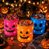 Spooky LED Pumpkin Candy Bucket Set