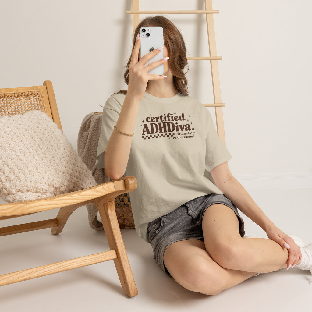 Certified ADHD Diva Graphic T-Shirt – Funny Women’s Statement Tee