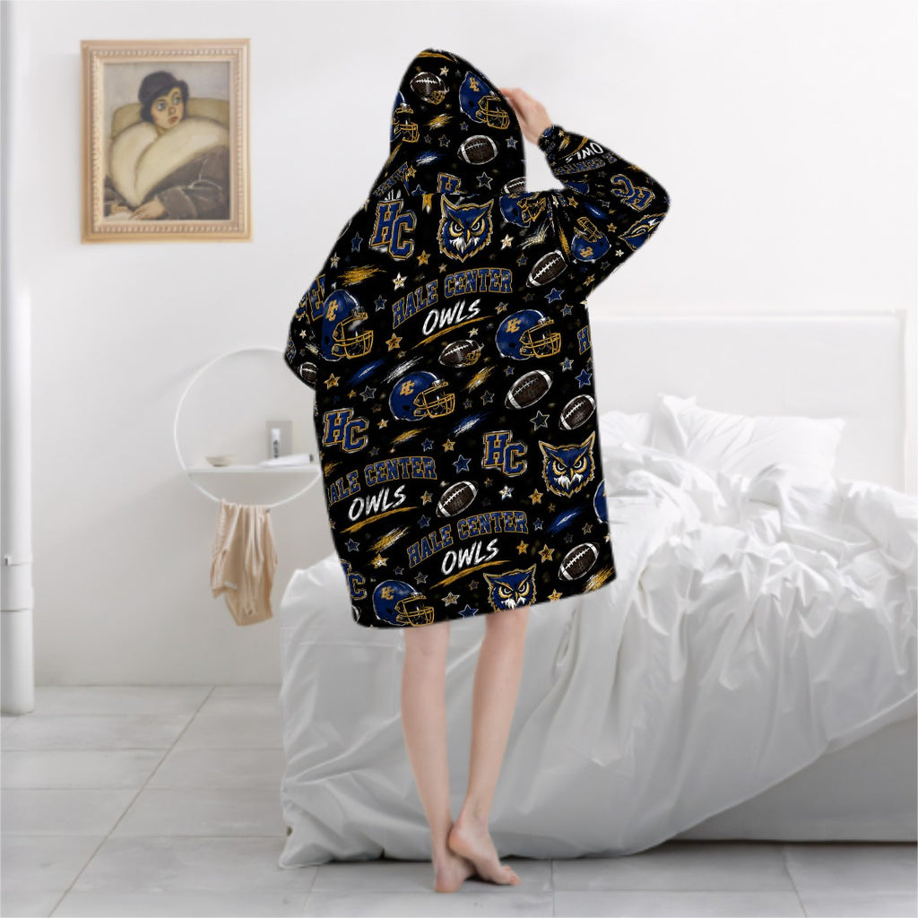 Owl Football Hooded Blanket
