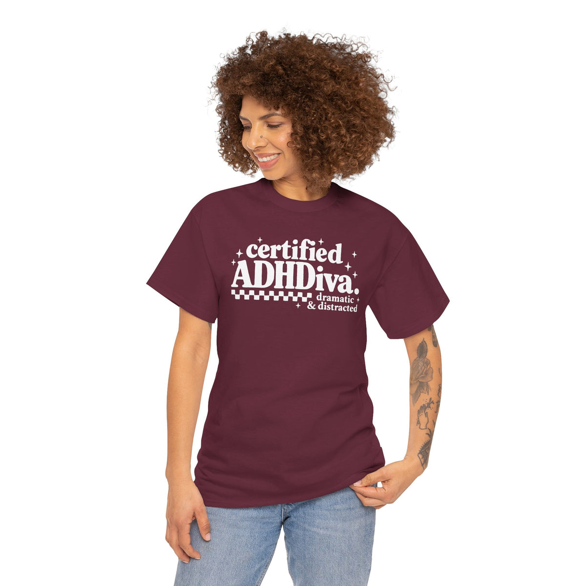 Certified ADHD Diva Graphic T-Shirt – Funny Women’s Statement Tee