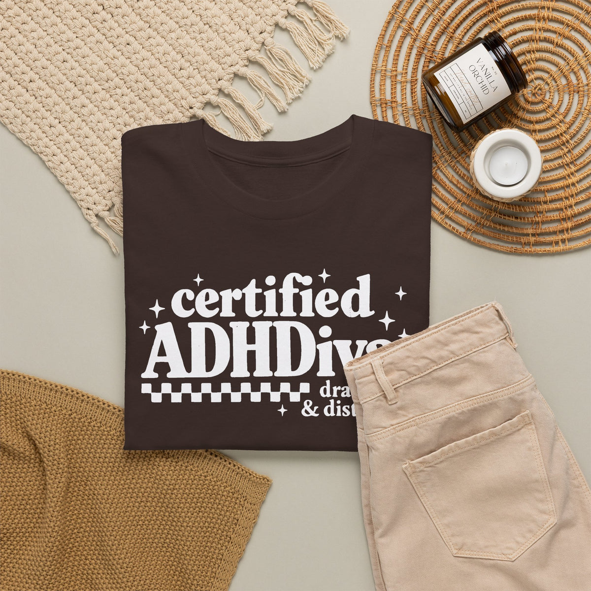 Certified ADHD Diva Graphic T-Shirt – Funny Women’s Statement Tee