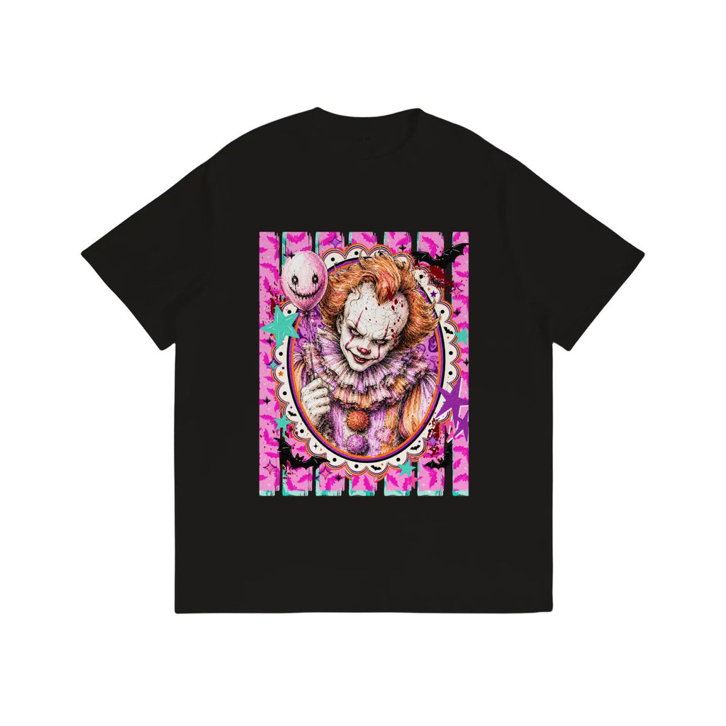 Pretty Scary Pink Balloon Horror Halloween Graphic Tee