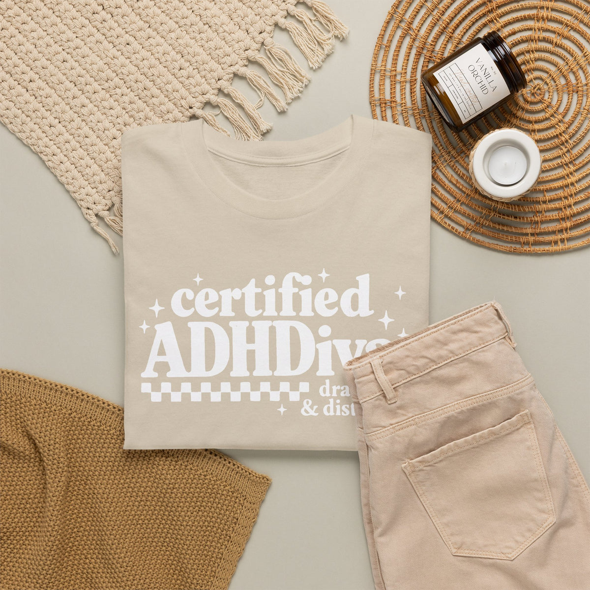 Certified ADHD Diva Graphic T-Shirt – Funny Women’s Statement Tee