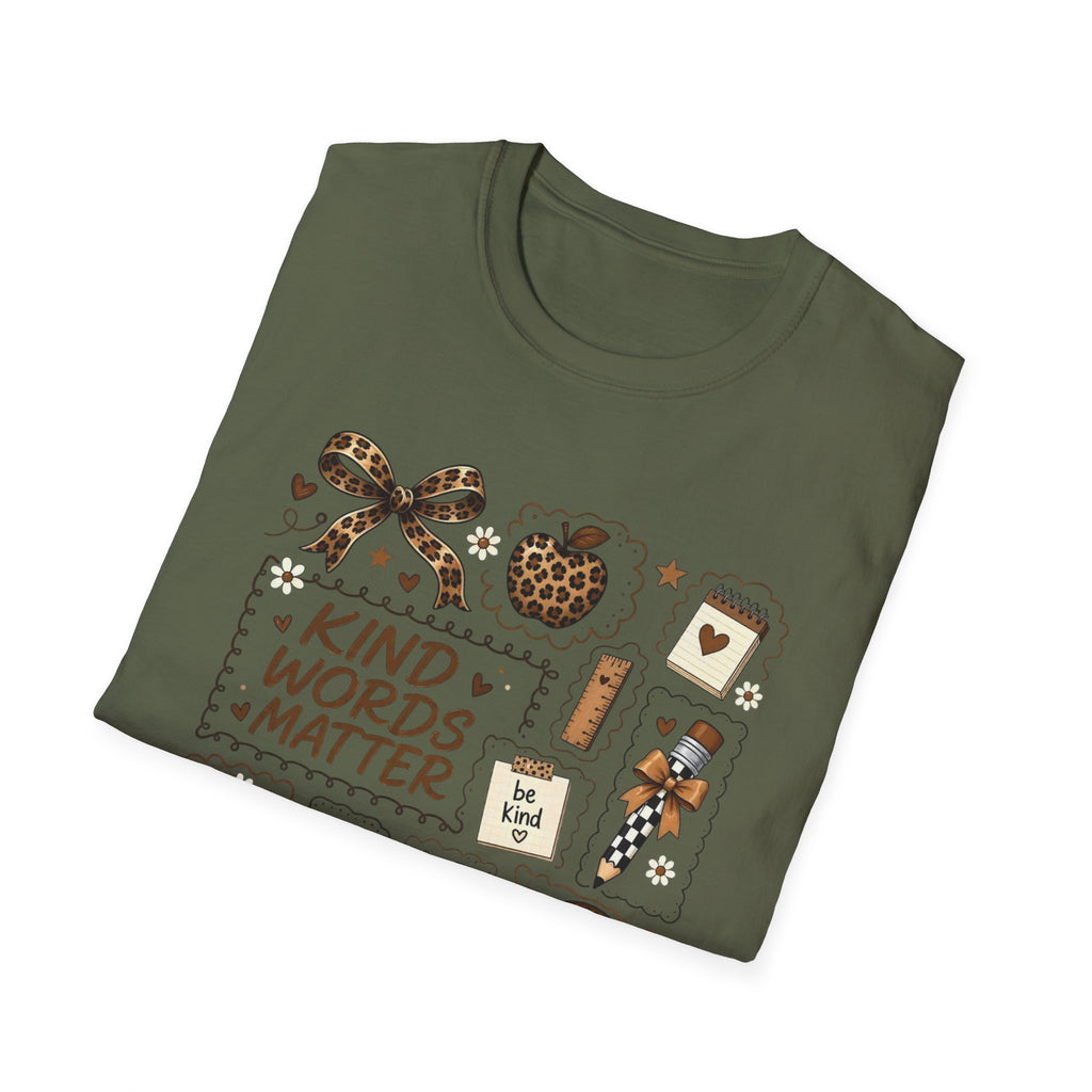 Kind Words Matter Leopard Graphic Tee